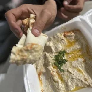 Babaghanouge with pita bread