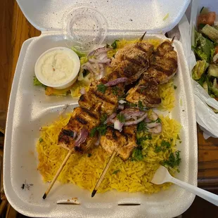 Chicken Kabob Sandwhich