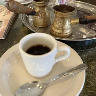 Turkish Coffee. Bold and delicious, no sugar needed!