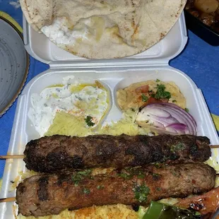 Two Skewers Kafta Kabob