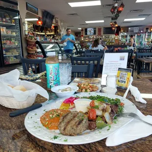 a plate of food on a table