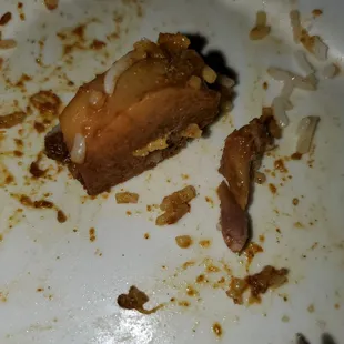 A big chunk of bone and two smaller pieces,  just right to choke on.