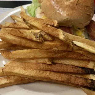 The fries are like fresh fair fries!