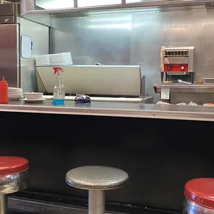 Windex bottle on the counter.