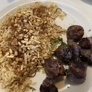 mediterranean shish kabob plate