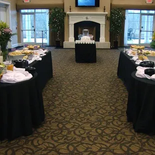 The Gallery set for a buffet