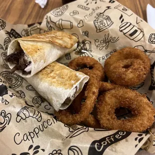 Steak Swawarma Sandwich with Rings!