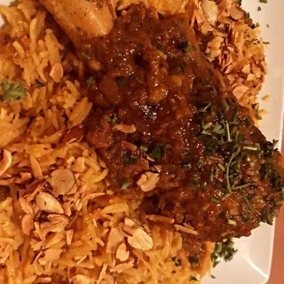 Lamb Shank with Biryani Rice Specialty