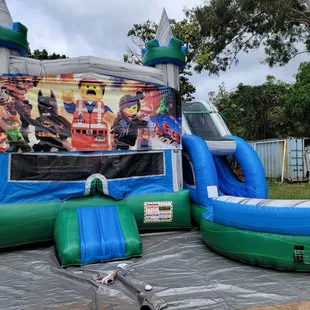 Waterslide bounce house.