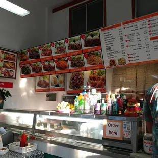 the menu of the restaurant