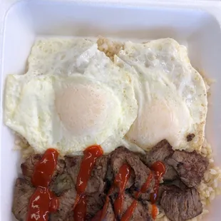 Steak Platter listed $5.49 +$0.50 for brown rice $5.99 +tax