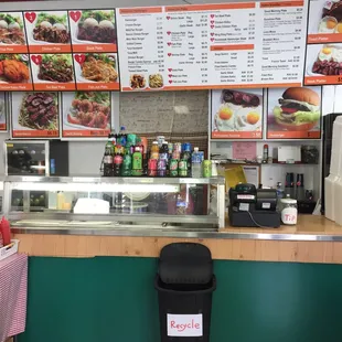 menus on the wall