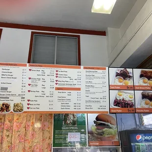 a menu for a restaurant