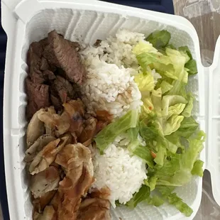 Steak and chicken plate