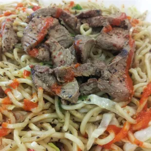 Garlic Steak Fried Noodles