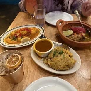 Shrimp, mofongo? And braised &quot;Pernil&quot; Roast Pork