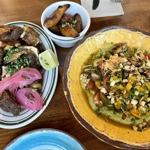 Fritura de Chivo, Maduros, Dominican Salad