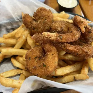 Prawns and fries