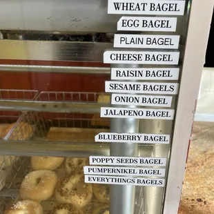 Types of bagels!