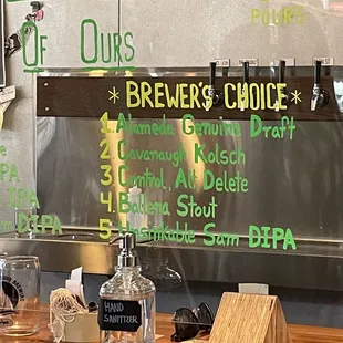 Menu of Brewer&apos;s Choice