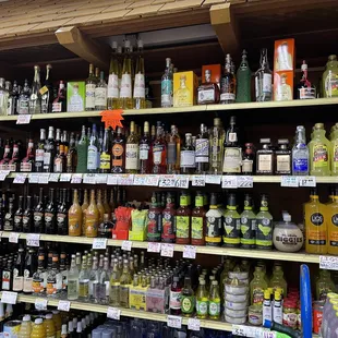 a variety of alcohols