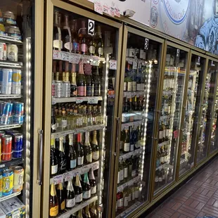 a row of bottles of alcohol