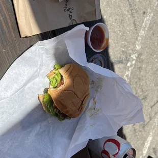 Giant cheeseburger Combo.  Delicious!