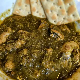 Chicken chili verde (saltines not included )
