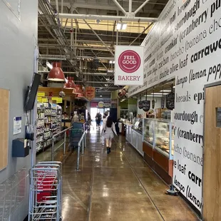 the inside of a grocery store