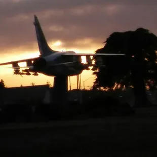 Waking up Alameda. Sunrise at 0700 today near one of the Naval Air Museum entrances