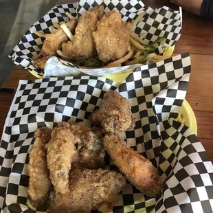 Lemon pepper + salt n pepper.