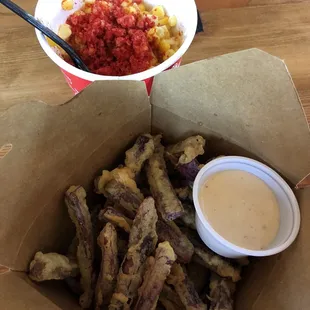 Hot Cheetos Elote &amp; Sweet Potato Tempura