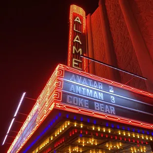 Beautiful marquee at night.