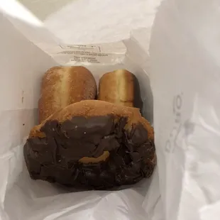 $2.65 for 3 donuts! Yesterday&apos;s breakfast! They ran out of donut holes!