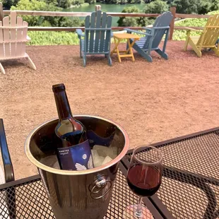 Chilling a bottle of red bc why not :P