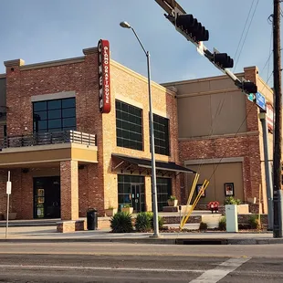 the front of the building