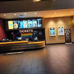 the front of the theater