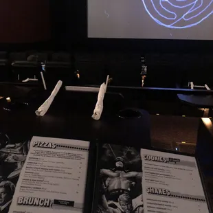 Looking at the menu before the movie starts