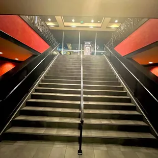 the stairs leading to the movie theater