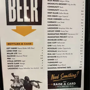 beer menu