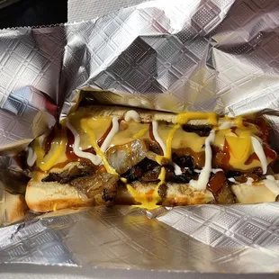 Kosher Hot Dog Wrapped in Bacon