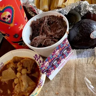Pretty good stuff ! Just wish I had cilantro and onion for the Barbacoa and menudo!