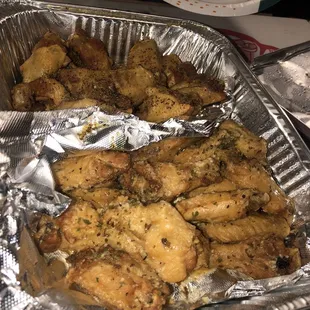 Chicken wings favors Garlic  Parmesan and lemon pepper