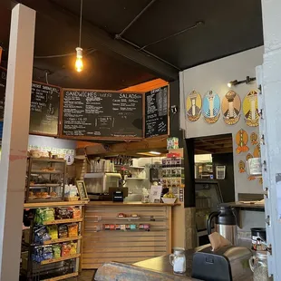 Tea, coffee, juices, sandwiches and salads