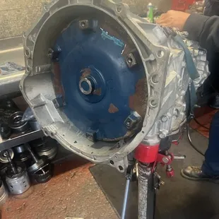 Another picture of same transmission getting fixed correctly by Lancaster transmission
