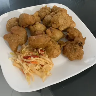 a plate of fried food