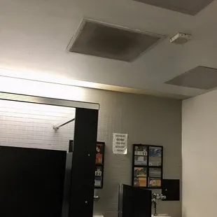 Men's restroom lights out