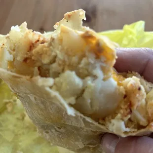 No meat. All potatoes