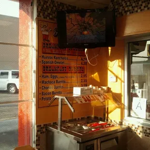 New salsa bar and TV!