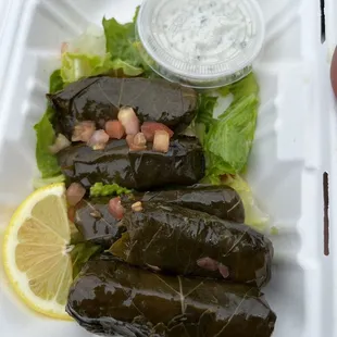 Grape Leaves. From hundreds of others Ive tried without a question the best and most flavorful.